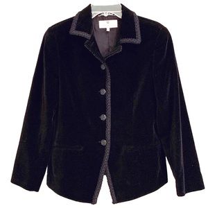 Saks Fifth Avenue Collection Black Velvet Blazer